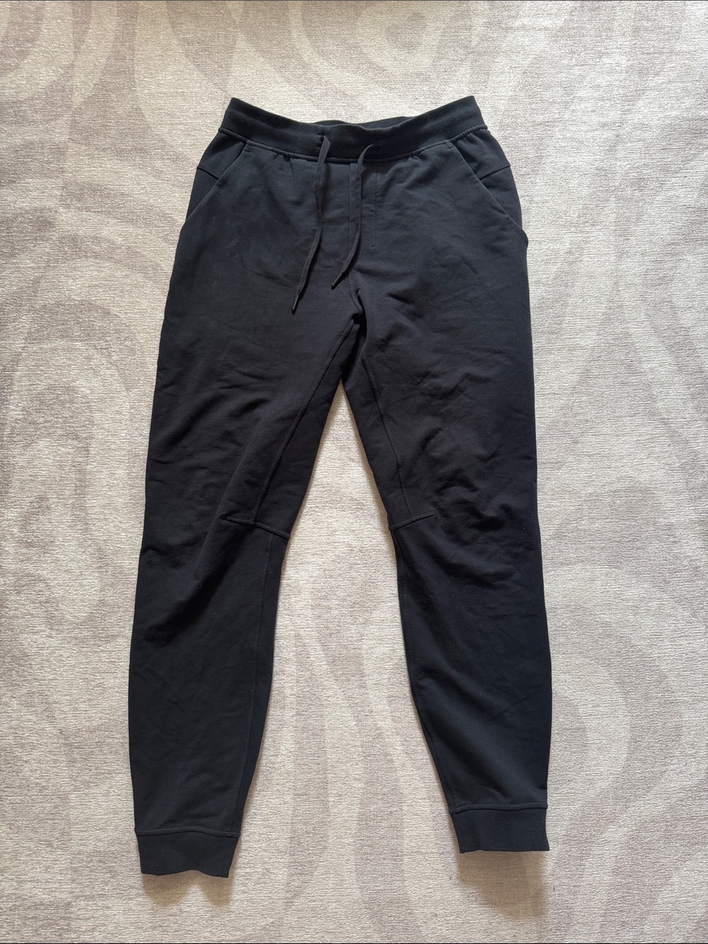 lululemon athletica Men's Black Joggers with Drawstring Waist